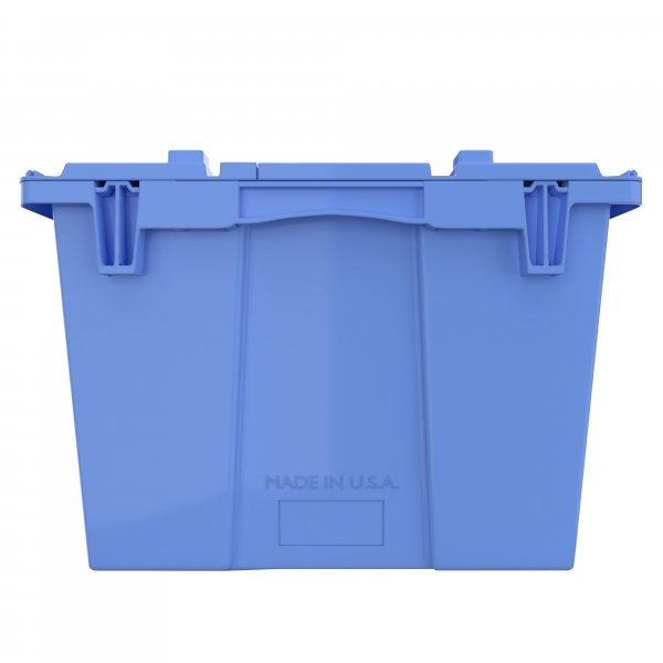 Heavy-Duty Attached Lid Plastic Tote - Storage Container