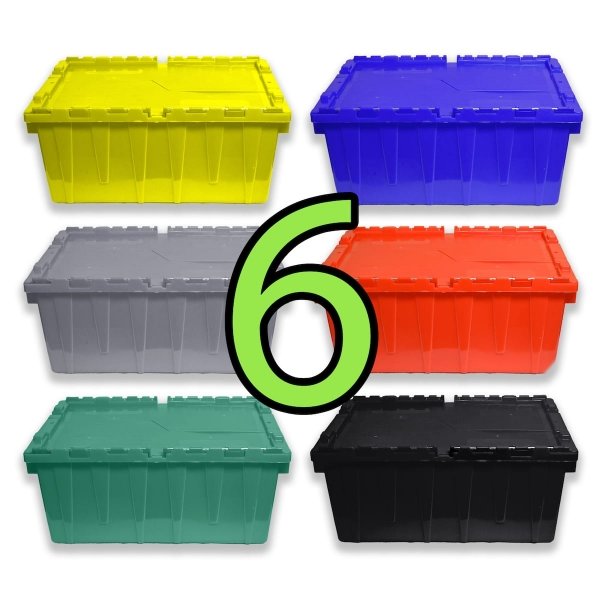 Heavy Duty Attached Lid Moving Plastic Boxes for Storage Food