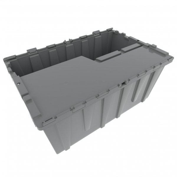 12 Gallon Snap Lid Storage Bin Container Tote Box Durable Plastic Black Set  of 4