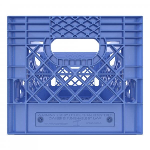 Blue Rectangle Milk Crate