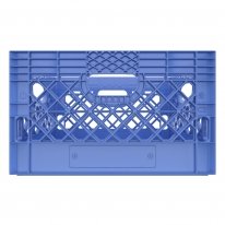 Blue Rectangle Milk Crate