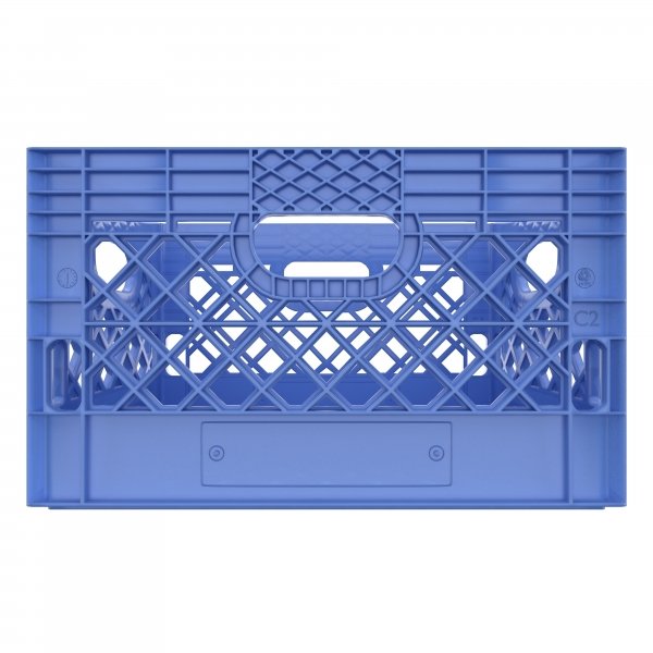 Blue Rectangle Milk Crate