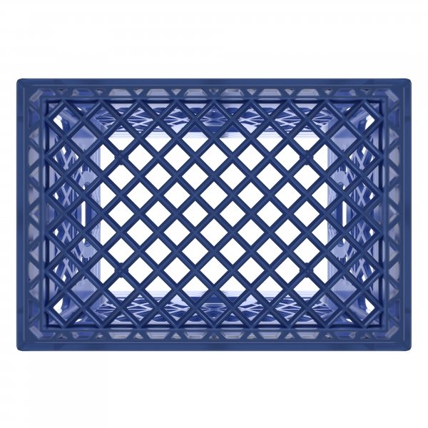 Blue Rectangle Milk Crate