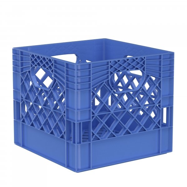 Blue Square Milk Crate