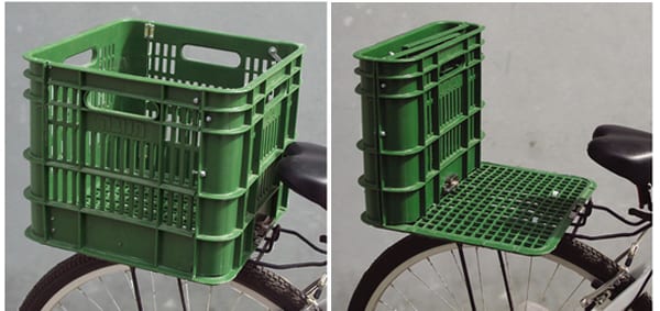 milk crate bike basket front